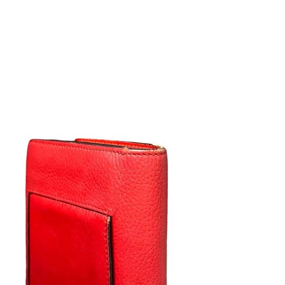 Celine Women's Red Leather Wallet Credit Card Holder - Picture 9 of 9